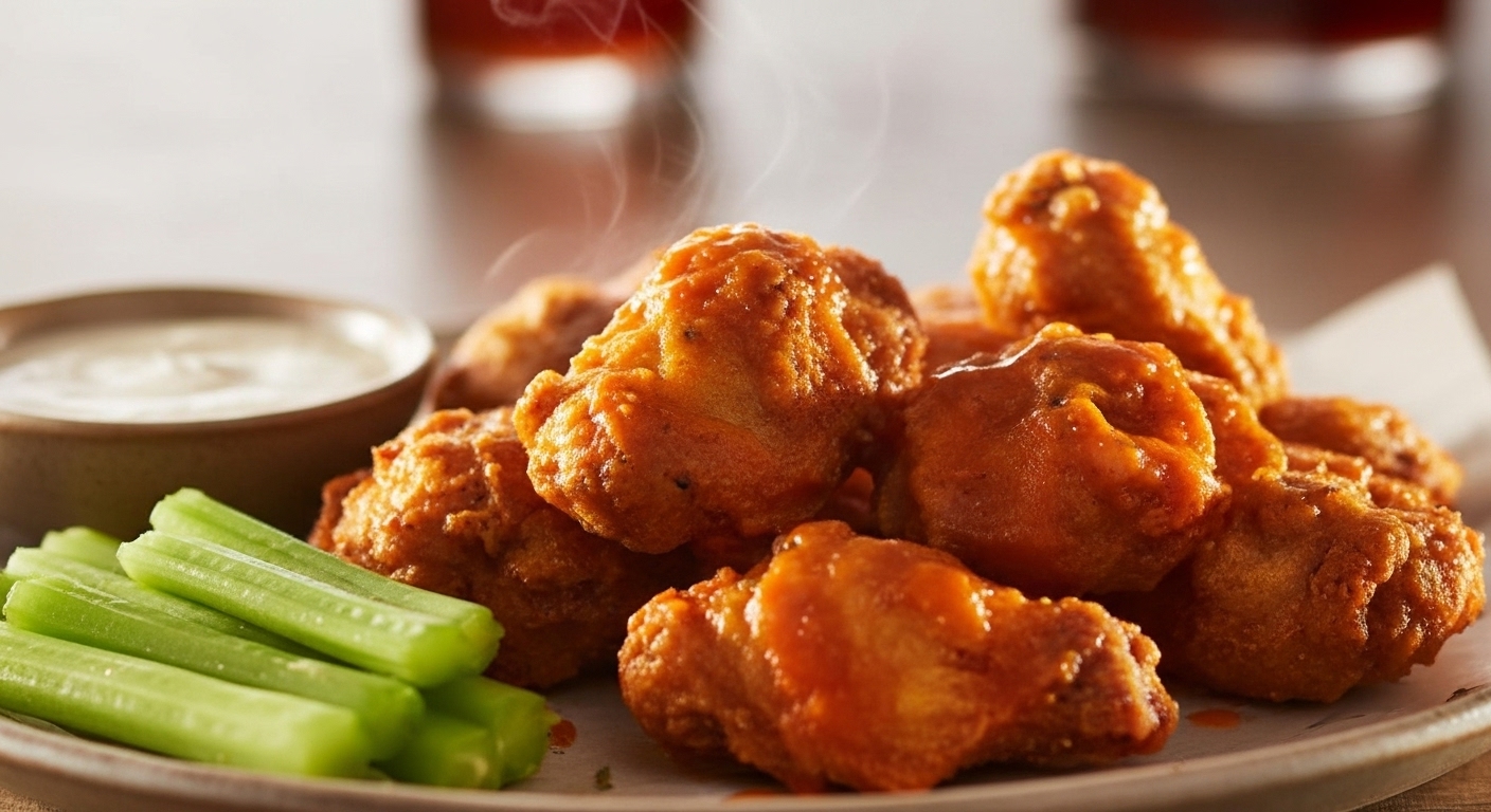 Texas Roadhouse Boneless Buffalo Wings during happy hour